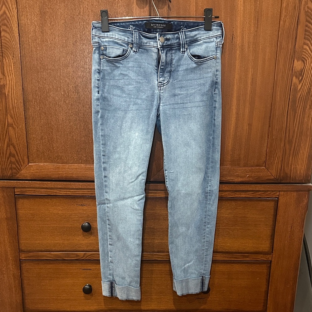 Liverpool Jeans Company Sky Blue Cropped Jeans
